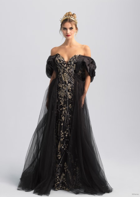 Evil Queen Black Floral Gown Disney s Fairy Tale Weddings