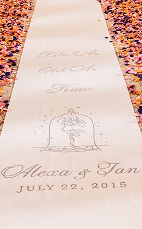 Ceremony Decor Custom Aisle Runners Disney Weddings