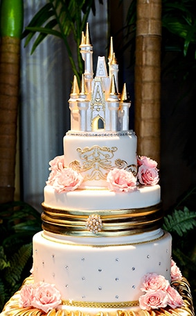 Wedding Cake Wednesday Pink Gold Soiree Disney Weddings