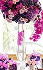 Purple orchid centerpiece