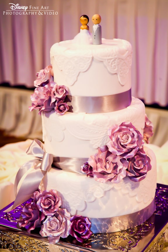 Wedding Cake Wednesday Lavender Roses Disney Weddings