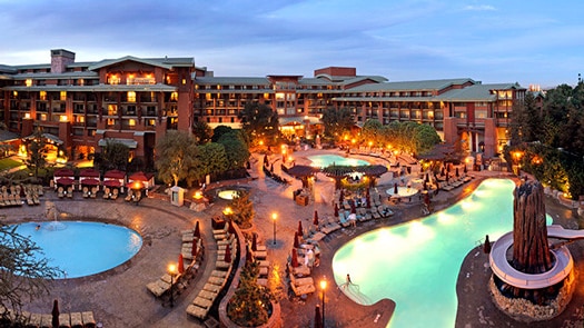 List Of Destinations Disney Vacation Club The Pool Area At Disney S Grand Californian Hotel Spa