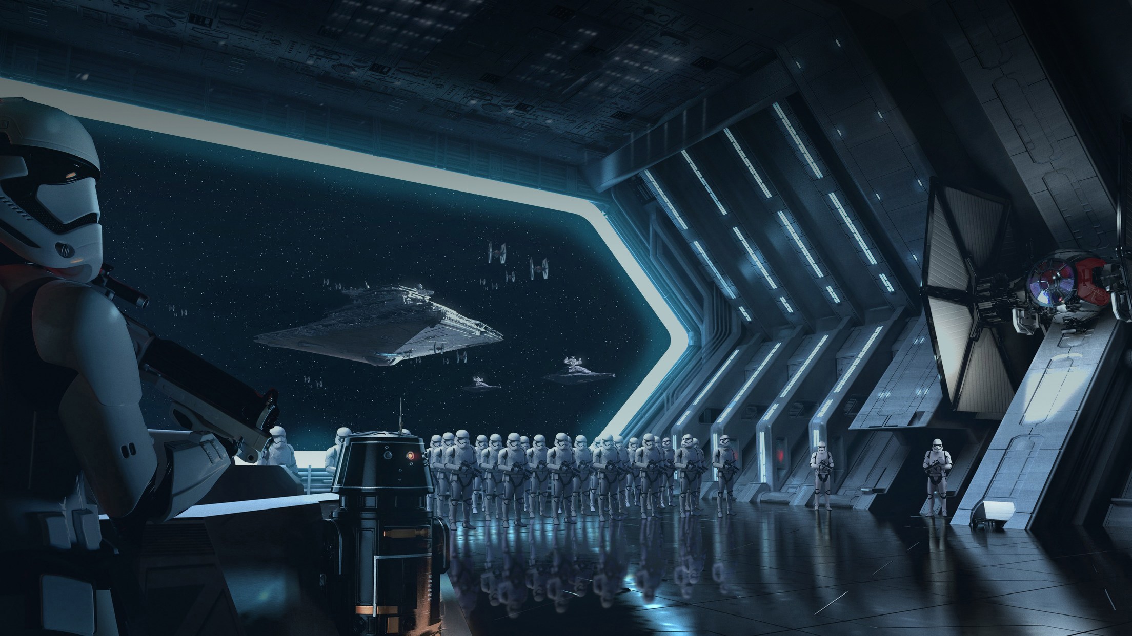 Stormtroopers aboard a Star Destroyer