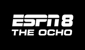 A logo of ESPN 8, The Ocho