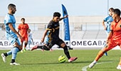 Teams on a field playing Omega Ball