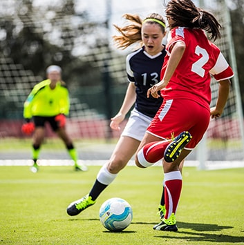A youth soccer player